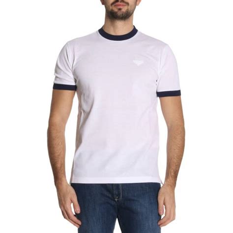 maglietta prada uomo bianca|Maglia Girocollo In Cotone Bianco .